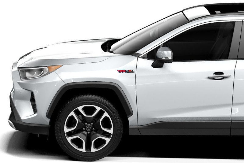 Toyota Emblem & Badges set with TRD 4x4 logo (Type 2) Toyota emblems decoinfabric