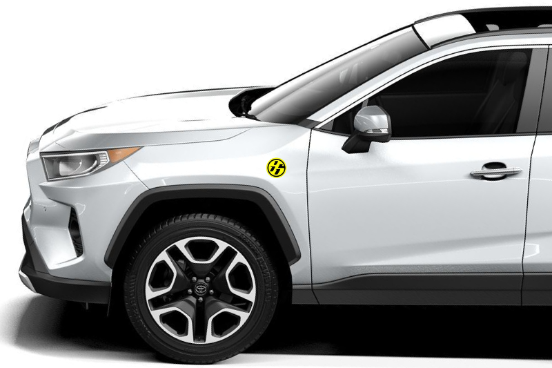 Toyota Emblem & Badges set with GT86 logo (Type 2) Toyota emblems decoinfabric