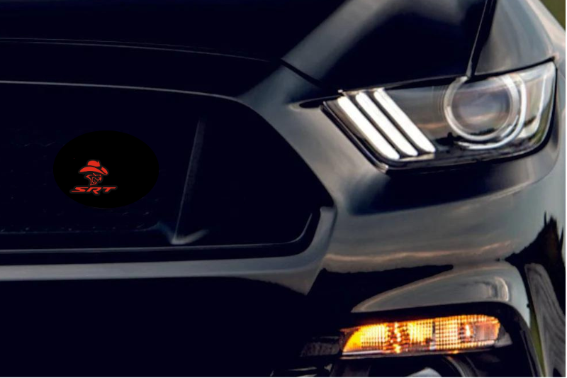 Dodge Radiator grille emblem with Cowboy SRT logo Dodge emblems decoinfabric