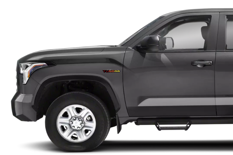 Toyota Emblem & Badges set with Tundra III logo (Tricolor) Toyota emblems decoinfabric