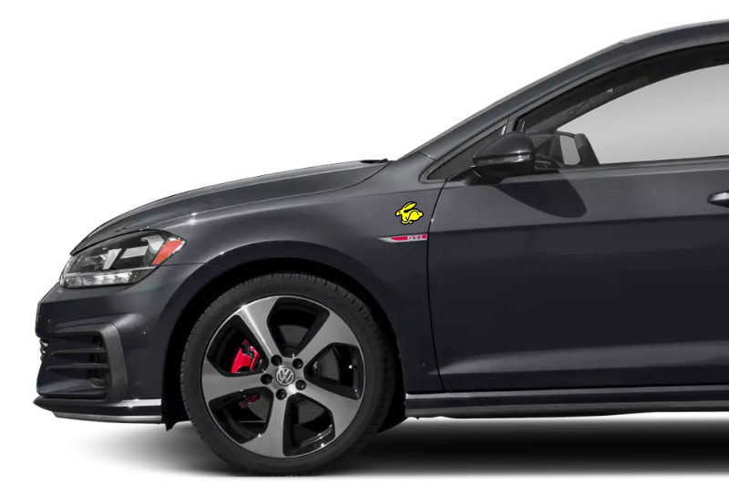 Volkswagen Emblem & Badges set with Rabbit logo Volkswagen emblems decoinfabric