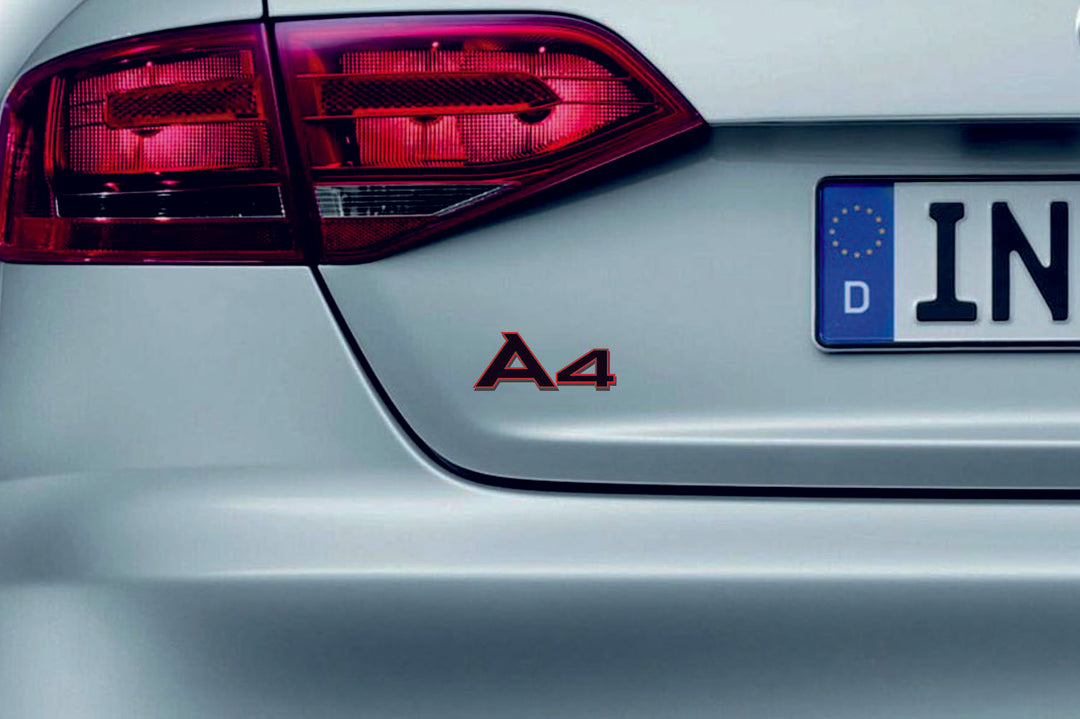Audi tailgate trunk rear 3D emblem with A4 logo (type MIXT)