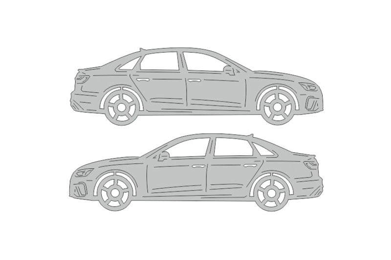 Audi A4 B9 (2016+) Floor Mat Emblem Set – Stainless Steel Badges Car Mats Badges Decoin