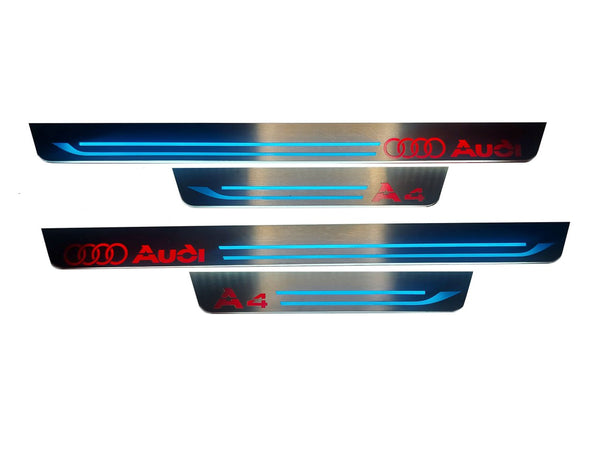 Audi A4 B9 Auto Door Sills With Logo Audi A4 - decoinfabric