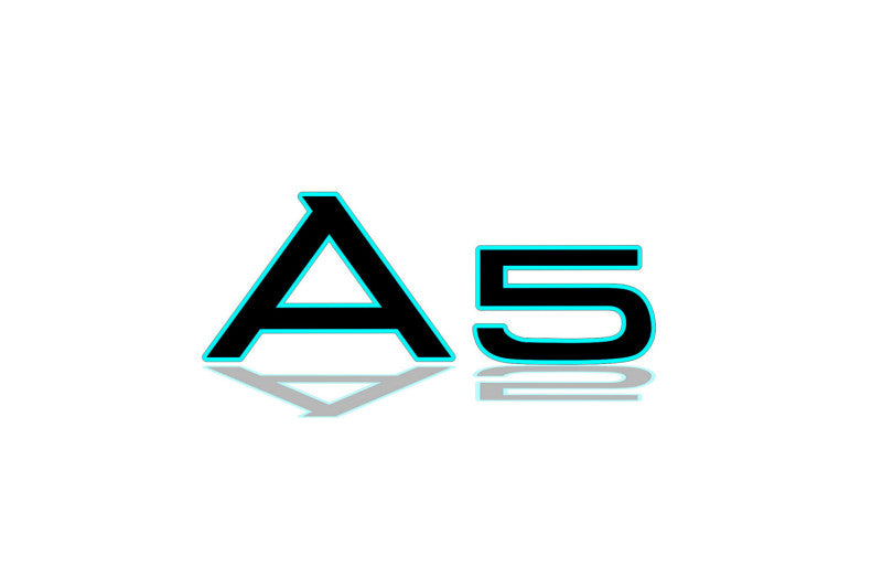 Audi tailgate trunk rear 3D emblem with A5 logo (type MIXT) Audi emblems decoinfabric