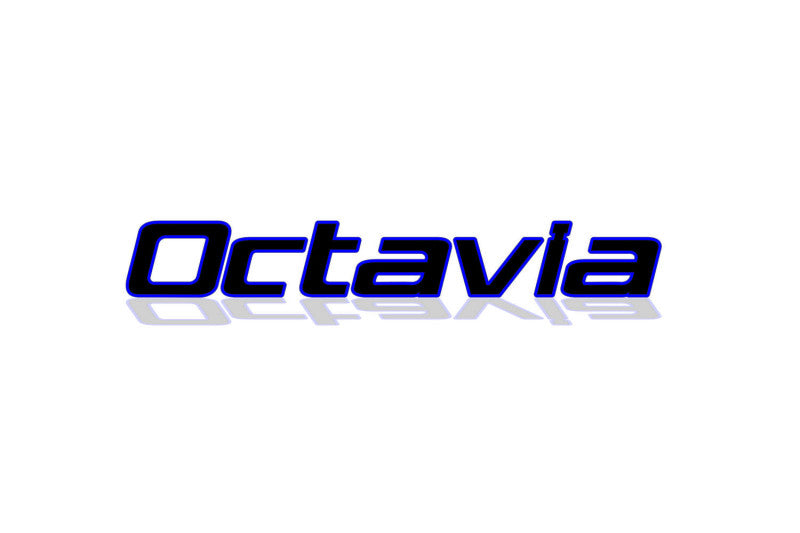 Skoda Octavia II (A5) 2004-2013 tailgate trunk rear 3D emblem with Octavia logo (type MIXT) Skoda emblems decoinfabric
