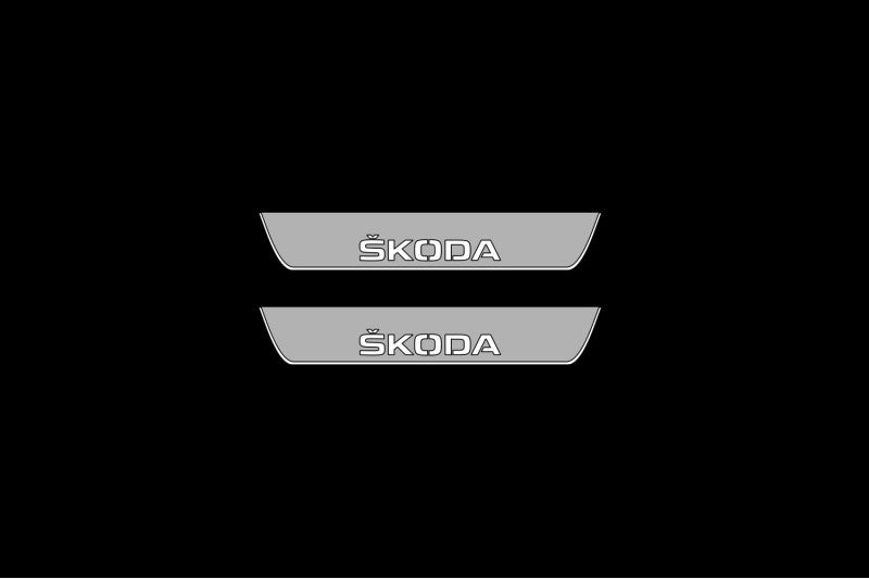 Skoda Octavia II (A5) 2004-2013 Car Sill With Logo Skoda Skoda Led Door Sills opdesign