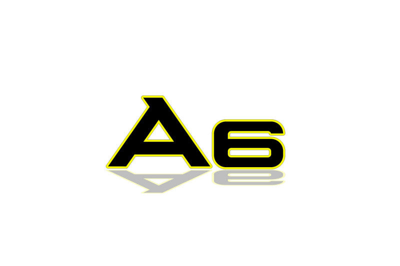 Audi tailgate trunk rear 3D emblem with A6 logo (type MIXT) Audi emblems decoinfabric