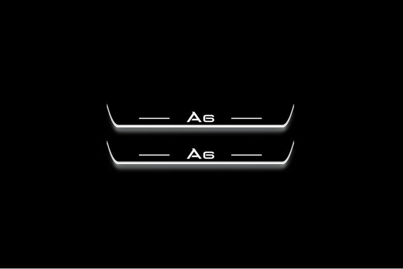 Audi A6 C8 2018+ Led Sill Plates With Logo A6