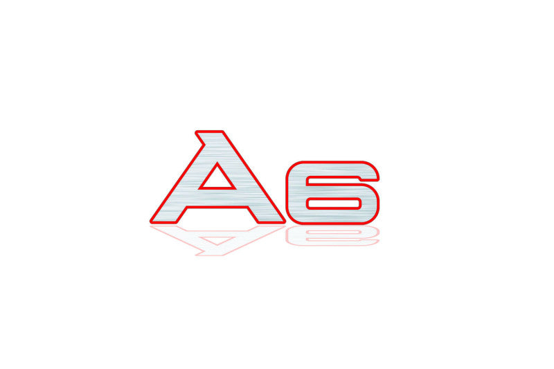 Audi tailgate trunk rear 3D emblem with A6 logo (type MIXT) Audi emblems decoinfabric