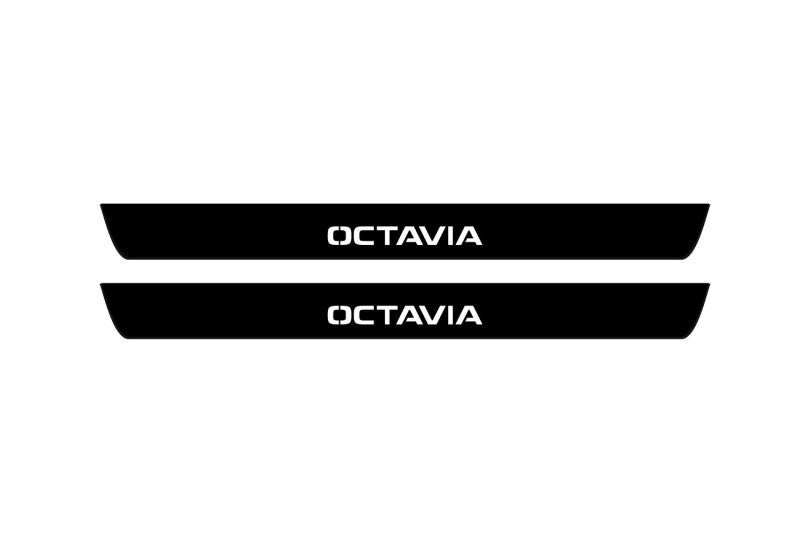 Skoda Octavia III (A7) 2013-2020 Led Door Sill Pro With Logo Octavia (Premium Painting) Skoda Led Door Sills PRO opdesign