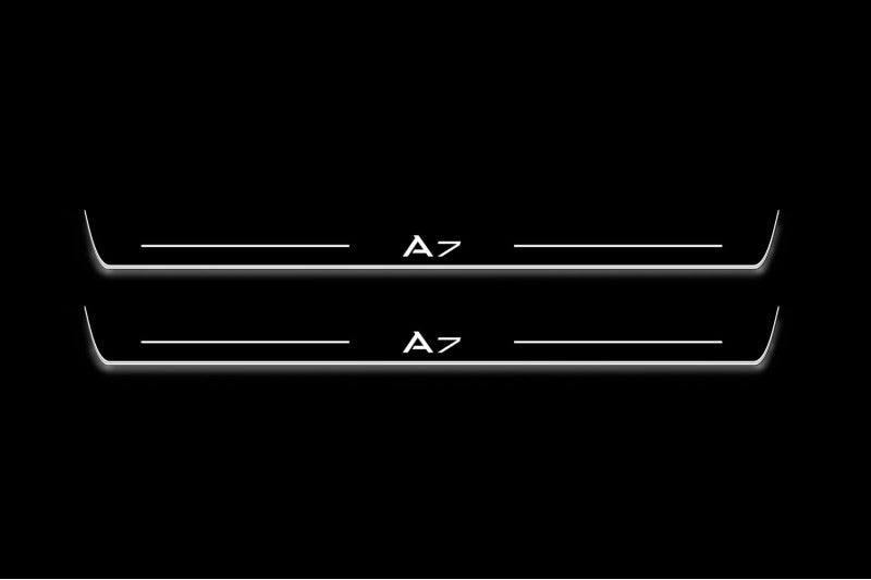 Audi A7 C7 2010-2018 Led Sill Plates With Logo A7