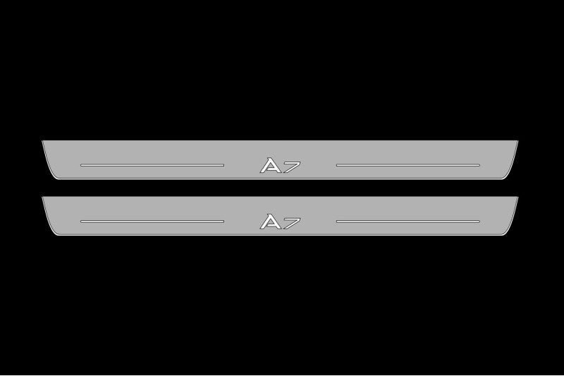 Audi A7 C7 2010-2018 Led Sill Plates With Logo A7 Audi Led Door Sills opdesign