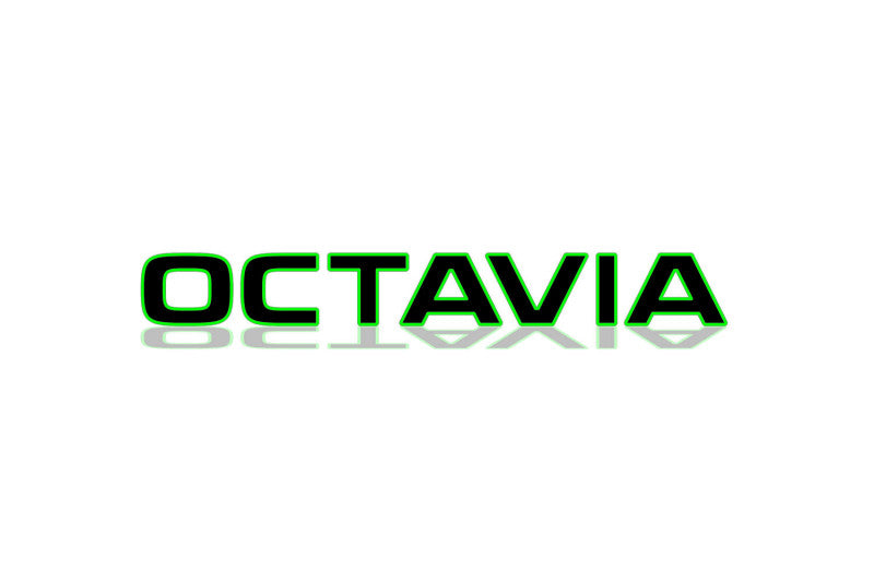 Skoda Octavia IV (A8) 2020+ tailgate trunk rear 3D emblem with Octavia logo (type MIXT) Skoda emblems decoinfabric