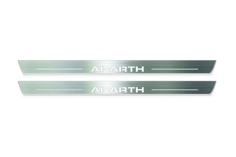Fiat 500 2007+ LED Door Sills PRO With Logo Abarth