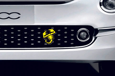 Fiat Radiator grille emblem with Abarth logo (type 2) Chrysler emblems decoinfabric