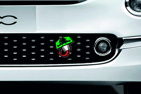 Fiat Radiator grille emblem with Abarth logo Chrysler emblems decoinfabric