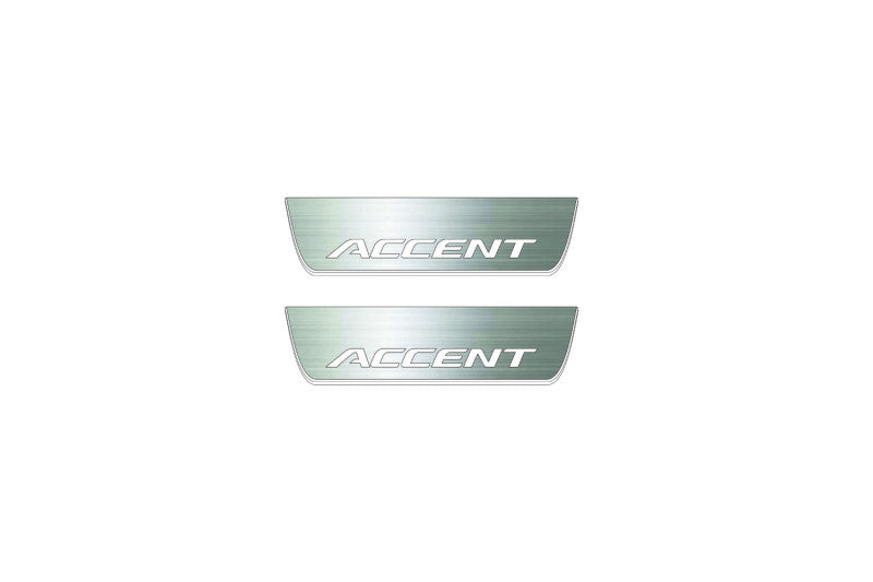 Hyundai Accent 2011-2017 LED Door Sill With Logo Accent Hyundai Led Door Sills
