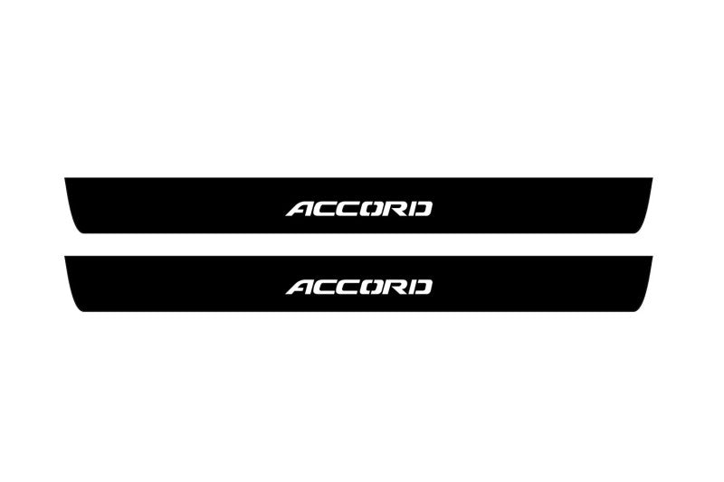 Honda Accord X 2018-2023 Led Door Sill Pro With Logo Accord (Premium Painting) Honda Led Door Sills PRO opdesign