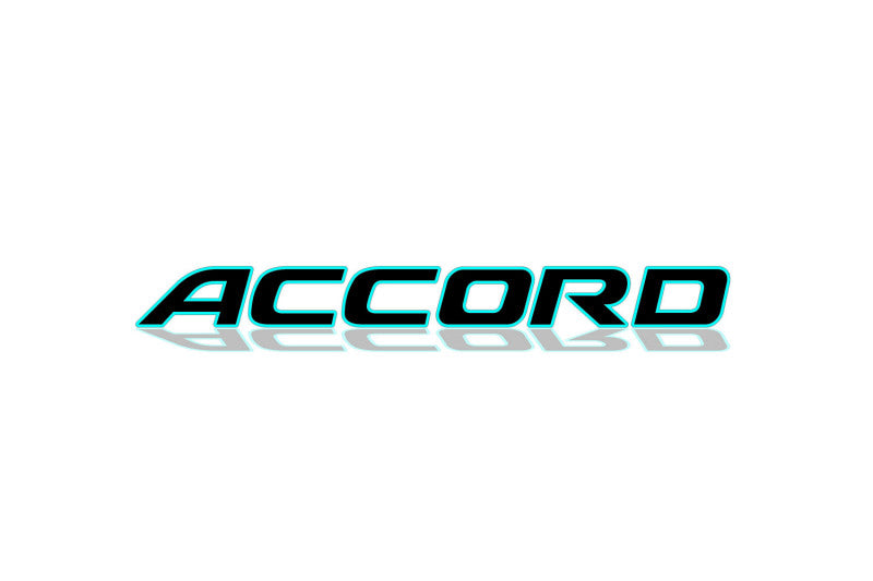 Honda tailgate trunk rear 3D emblem with Accord logo (type MIXT) Var. 2 Honda emblems decoinfabric