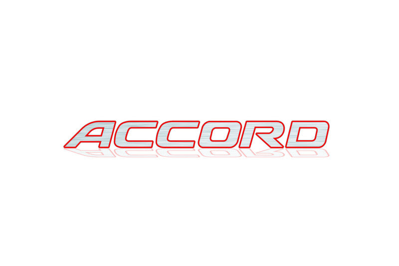 Honda tailgate trunk rear 3D emblem with Accord logo (type MIXT) Var. 2 Honda emblems decoinfabric