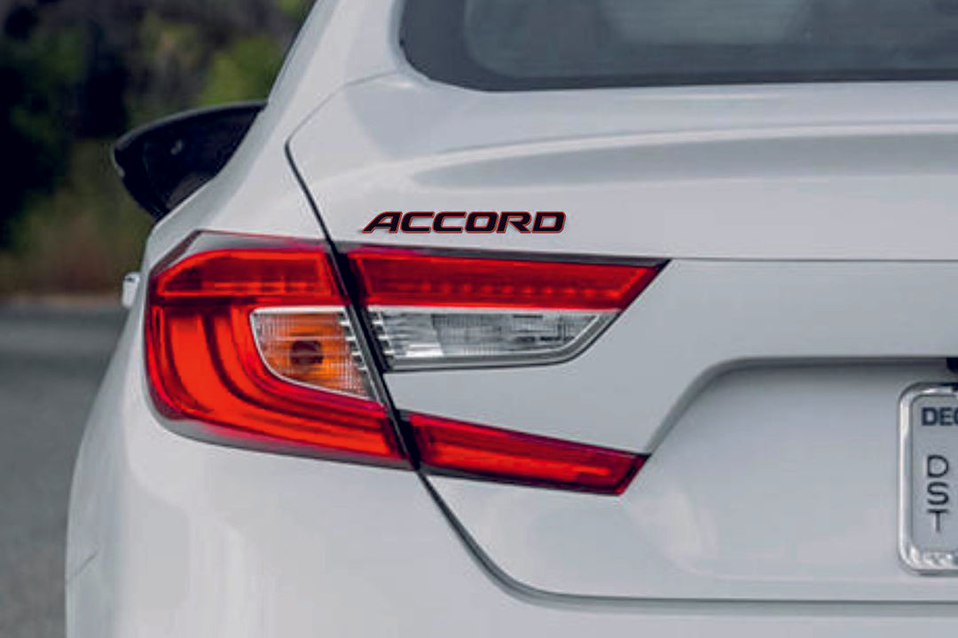 Honda tailgate trunk rear 3D emblem with Accord logo (type MIXT) Var. 2 Honda emblems decoinfabric