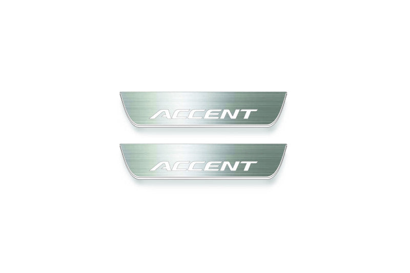 Hyundai Accent 2017+ LED Door Sills PRO With Logo Accent