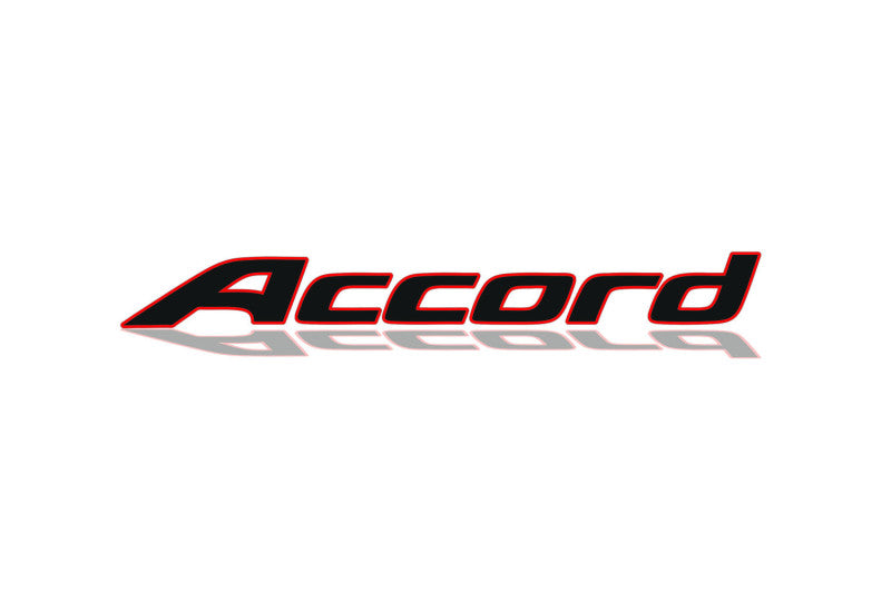 Honda tailgate trunk rear 3D emblem with Accord logo (type MIXT) Var. 1 Honda emblems decoinfabric