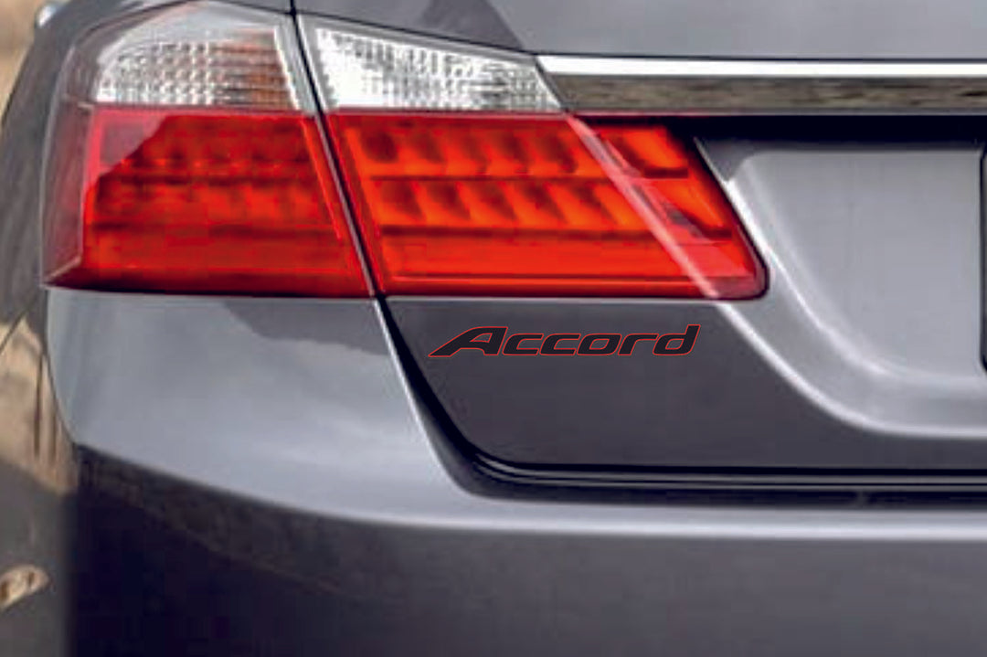 Honda tailgate trunk rear 3D emblem with Accord logo (type MIXT) Var. 1 Honda emblems decoinfabric