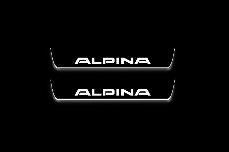 BMW 5 E34 1987-1996 LED Door Sills PRO With Alpina Logo