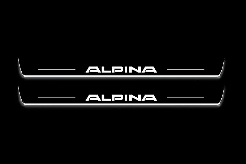 BMW 5 E34 1987-1996 LED Door Sills PRO With Alpina Logo