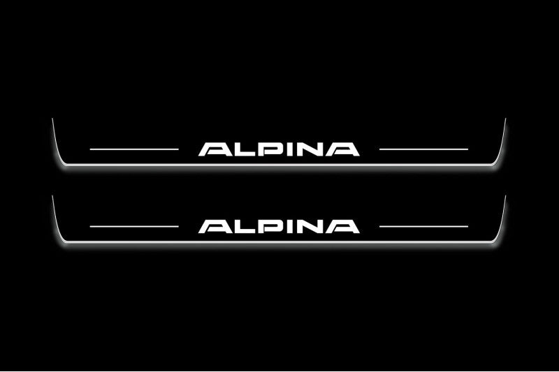 BMW 5 E60 2003-2010 LED Door Sills PRO With ALPINA Logo