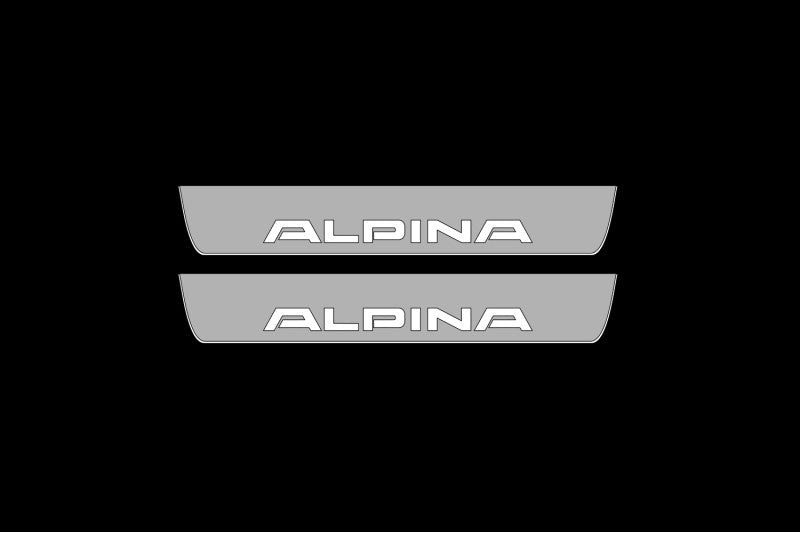 BMW 5 E34 LED Door Sills PRO With Alpina Logo