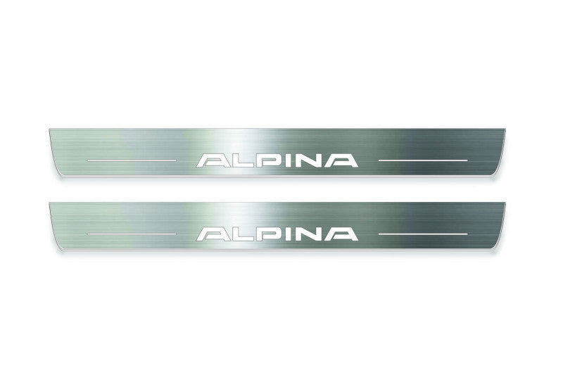 BMW 8 I 1989-1999 Door Sill Led Plate With ALPINA Logo
