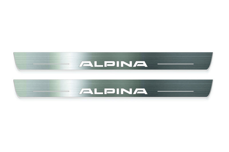 BMW 5 E34 1987-1996 LED Door Sills PRO With Alpina Logo