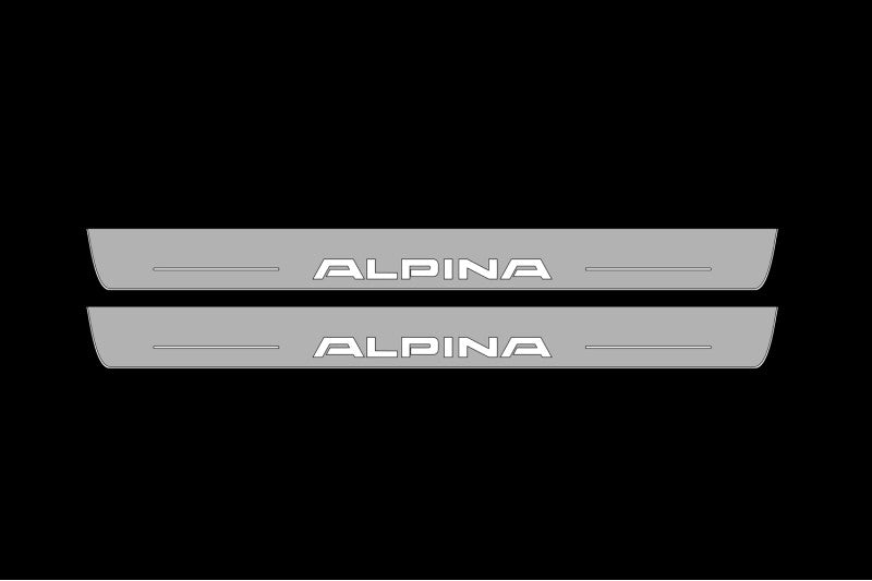 BMW 5 E34 LED Door Sills PRO With Alpina Logo