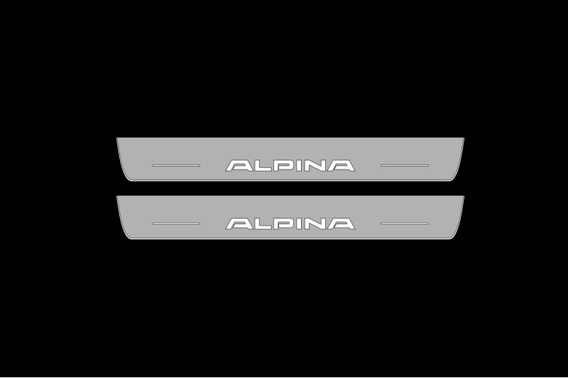 BMW 3 F30 2012-2018 Led Door Sill with Alpina Logo BMW Led Door Sills opdesign