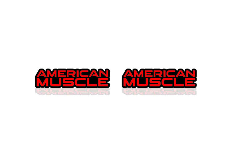 Dodge Emblem & Badges set with American Muscle logo Dodge emblems decoinfabric BLACK RED