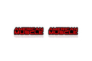Dodge Emblem & Badges set with American Muscle logo Dodge emblems decoinfabric BLACK RED
