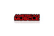 Chrysler Radiator grille emblem with American Muscle logo Chrysler emblems decoinfabric BLACK RED