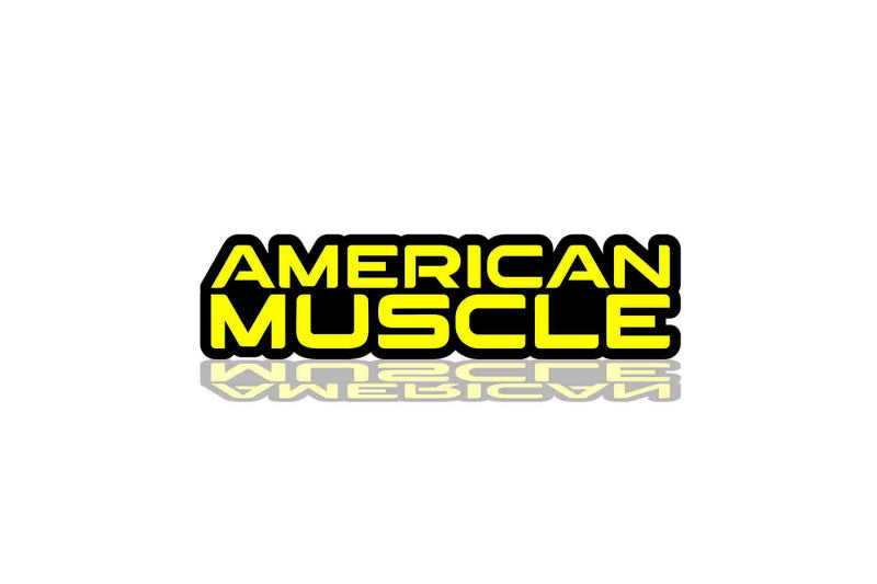 Dodge Emblem & Badges set with American Muscle logo Dodge emblems decoinfabric BLACK YELLOW