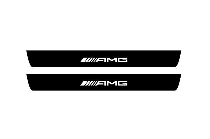 Mercedes GLS II 2019+ Led Door Sill Pro With Logo AMG (Premium Painting) Mercedes Led Door Sills PRO opdesign