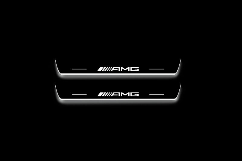 Mercedes GLS I 2015-2019 Led Door Sills With Logo AMG