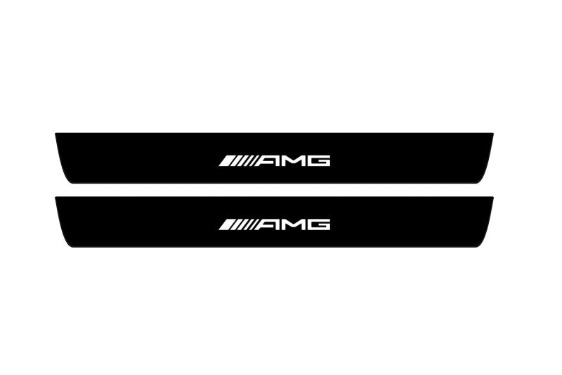 Mercedes G-Class W463a 2018+ Led Door Sill Pro With Logo AMG (Premium Painting) Mercedes Led Door Sills PRO opdesign