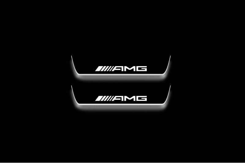 Mercedes GLE I C292 2015-2019 LED Car Door Sill With Logo AMG