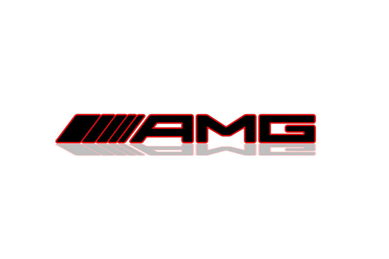 Mercedes tailgate trunk rear 3D emblem with AMG logo (type MIXT) Mercedes emblems decoinfabric