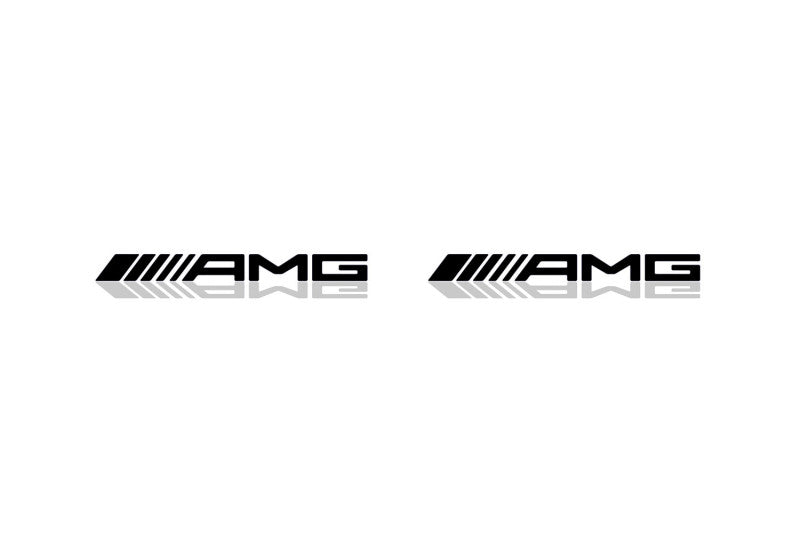 Mercedes emblem for fenders with AMG logo (Type Mono) fender decoinfabric BLACK