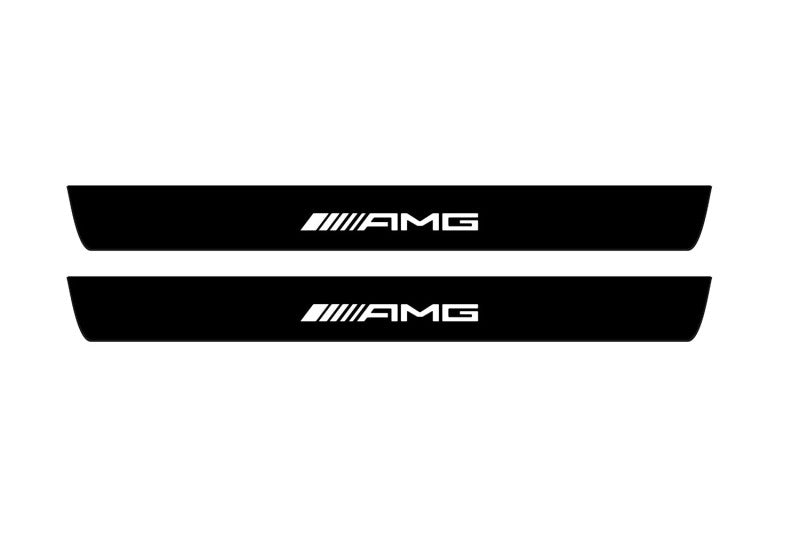 Mercedes A W177 2018+ Led Door Sill Pro With Logo AMG (Premium Painting) Mercedes Led Door Sills PRO opdesign