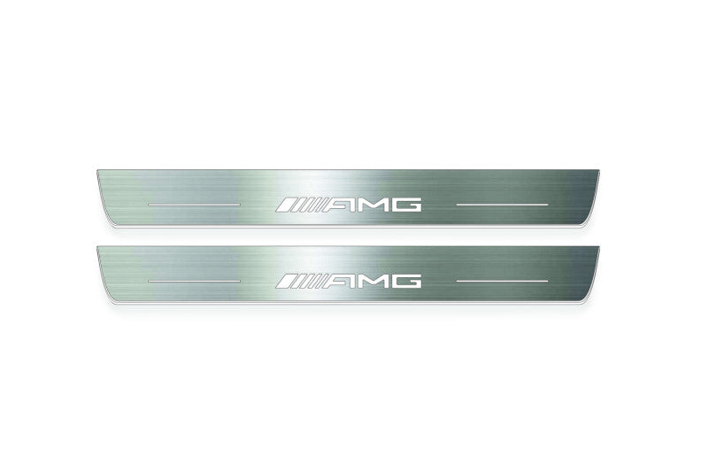 Mercedes GLC X253 2016+ LED Door Sills PRO With AMG Logo