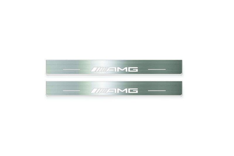 Mercedes E W210 1995-2002 LED Door Sills PRO With Logo AMG